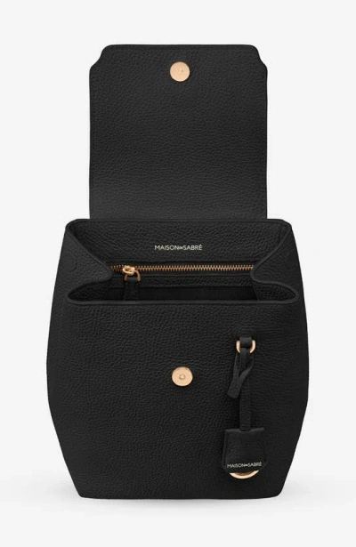 Maison De Sabre Maison De Sabré Mini Soft Leather Backpack In Black Caviar