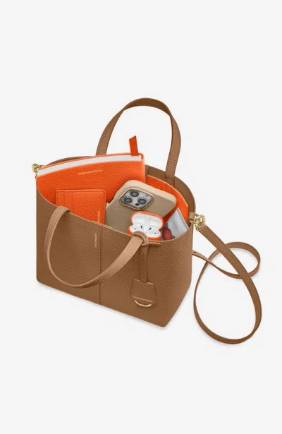 Maison De Sabre Maison De Sabré Small Leather Soft Tote In Sandstone Manhattan