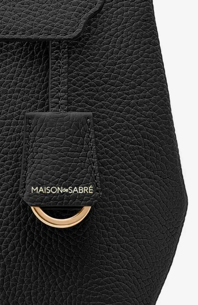 Maison De Sabre Maison De Sabré Mini Soft Leather Backpack In Black Caviar