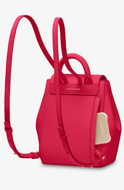 Maison De Sabre Maison De Sabré Mini Soft Leather Backpack In Shibuya Fuchsia