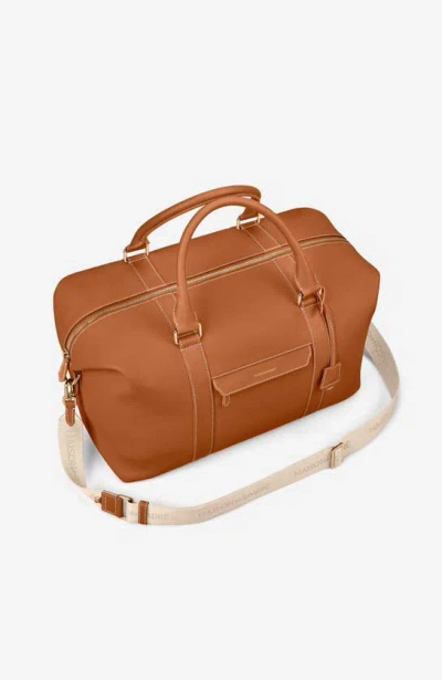 Maison De Sabre The Duffle Expandable Leather Bag In Pecan Brown