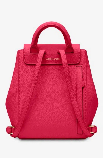 Maison De Sabre Maison De Sabré Mini Soft Leather Backpack In Shibuya Fuchsia