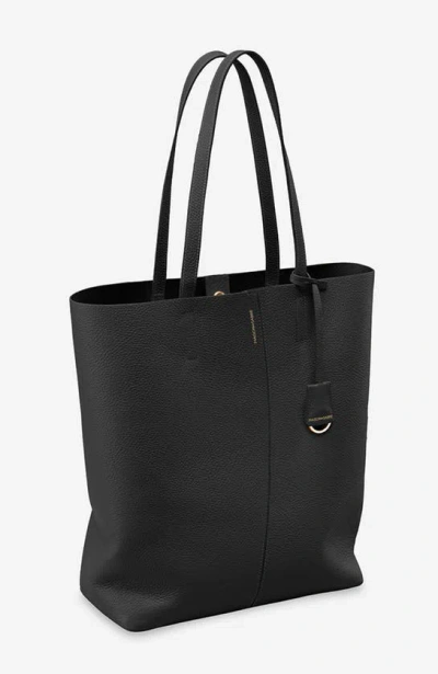 Maison De Sabre Maison De Sabré Tall Leather Soft Tote In Rouge Noir
