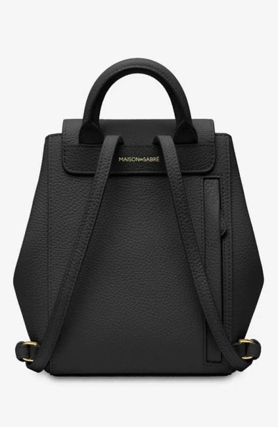 Maison De Sabre Maison De Sabré Mini Soft Leather Backpack In Black Caviar