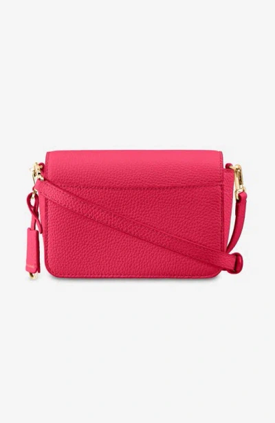 Shop Maison De Sabre Mini Leather Flap Bag In Shibuya Fuchsia