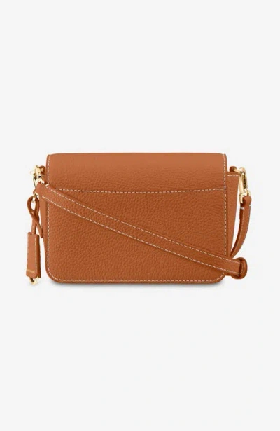 Shop Maison De Sabre Maison De Sabré Mini Leather Flap Bag In Pecan Brown