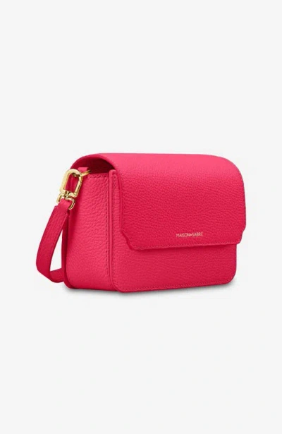 Shop Maison De Sabre Mini Leather Flap Bag In Shibuya Fuchsia