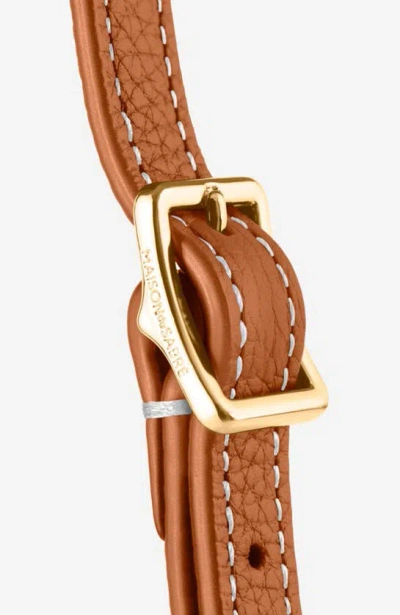 Maison De Sabre Maison De Sabré Mini Leather Flap Bag In Pecan Brown