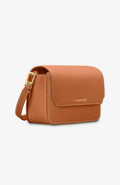 Shop Maison De Sabre Maison De Sabré Mini Leather Flap Bag In Pecan Brown