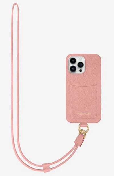 Shop Maison De Sabre Sling Phone Case In Pink Lily