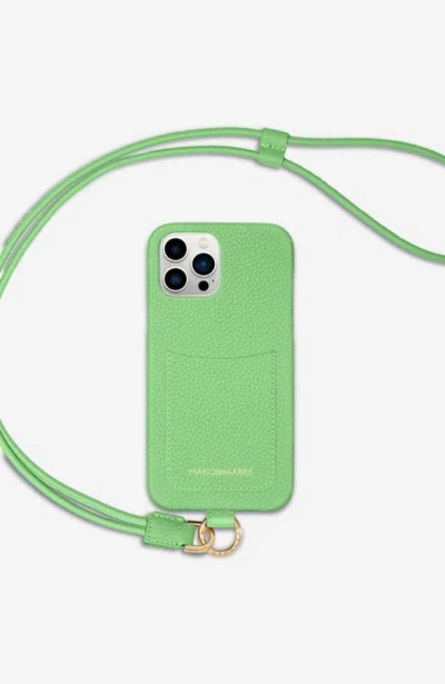 Shop Maison De Sabre Sling Phone Case In Mint Green