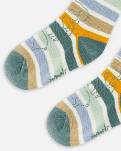 Shop Deux Par Deux Little Boy's Jacquard Socks Pine Green