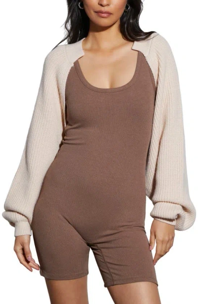 Shop Vici Collection Lanelle Shrug In Cream