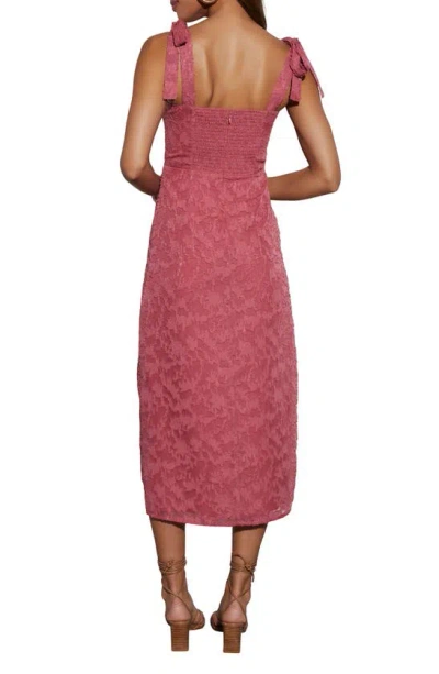 Vici Collection Lisbeth Tie Strap Midi Dress In Mauve