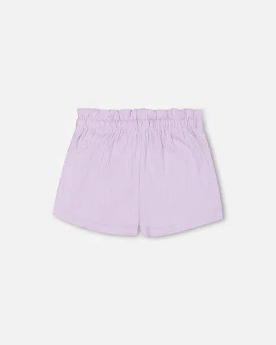 Shop Deux Par Deux Girl's Crinkle Jersey Short Lilac