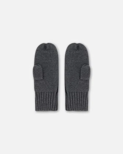 Shop Deux Par Deux Unisex Knit Mittens Black