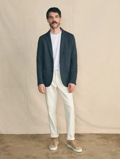 Faherty Inlet Knit Blazer In Black Sky Melange