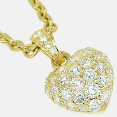 Pre-owned Cartier Heart Pendant Necklace In Yellow