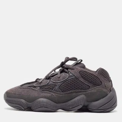 Pre-owned Yeezy X Adidas Black Suede And Mesh Yeezy 500 Utility Black Sneakers Size 38 2/3
