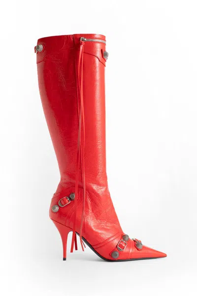 Shop Balenciaga Boots In Red