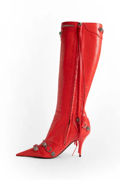 Shop Balenciaga Boots In Red