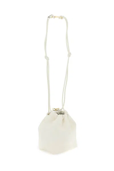 Shop Valentino Vlogo Pouf Bucket Bag With In Bianco