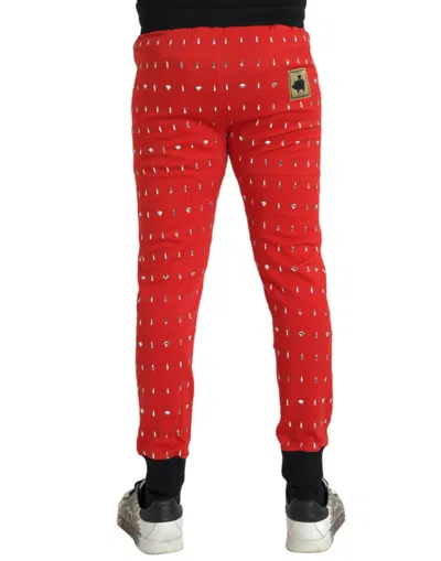 Shop Dolce & Gabbana Red Year Of The Pig Jogger Sweatmen's Men's Pants