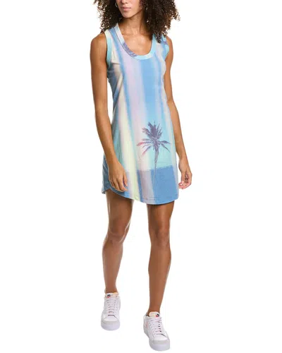 Shop Sol Angeles Sunset Palm Tank Dress In Blue