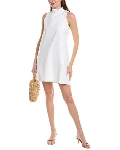 Shop Tyler Boe Stella Linen-blend A-line Dress In White
