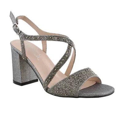 Blossom Footwear Women's Criss Cross Heels In Pewter In Silver