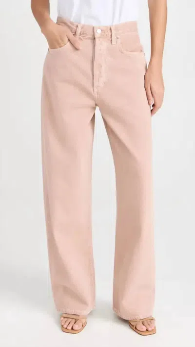 Shop Agolde Low Slung Baggy Pants In Pink Salt In Multi