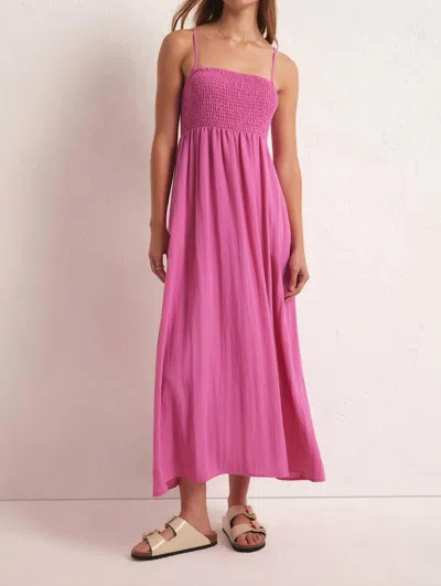 Shop Z Supply Midi Dress In Heartbreaker Pink In Multi