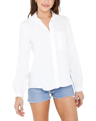 Shop Bella Dahl Pocket Button-down Shirt In White