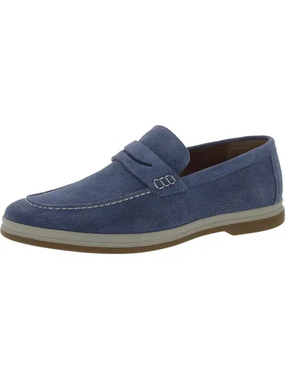 Shop Vintage Foundry Co Menahan Mens Slip On Laceless Loafers In Blue