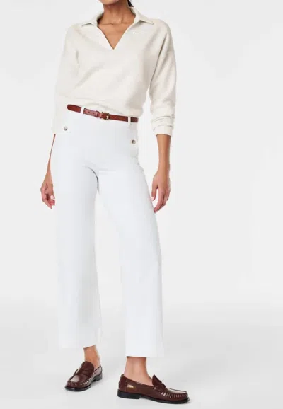 Shop Spanx Strech Twill Cropped Pant In Bright White