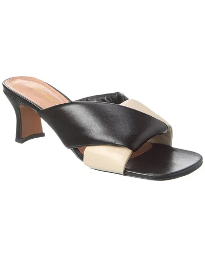 Shop Intentionally Blank Tele Leather Sandal In Black