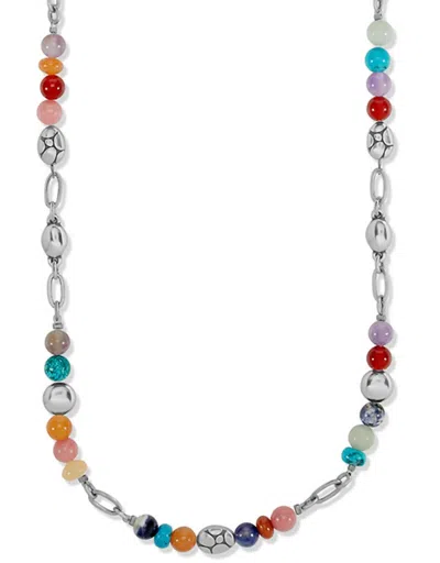 Shop Brighton Women's Pebble Paradise Convertible Necklace In Silver-multi
