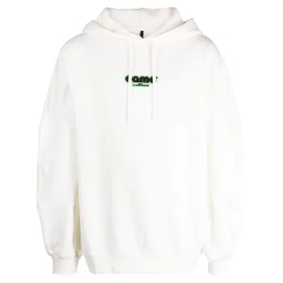 Oamc Long-sleeved Hooded Sweater In White