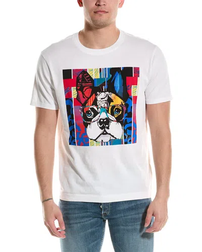 Shop Robert Graham Rg Frenchie Knit Graphic T-shirt In White