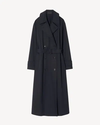 Shop Nili Lotan Louis Oversized Trench In Navy In Blue