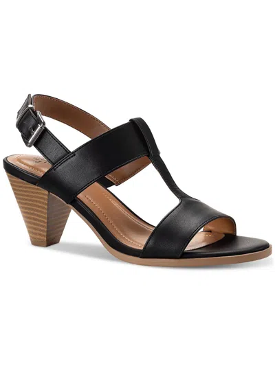 Shop Style & Co Haloww Womens Faux Leather T Strap Heels In Multi