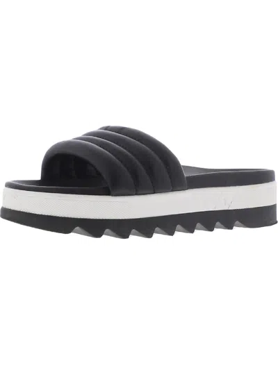 Shop Cougar Prato Womens Leather Slip On Slide Sandals In Black