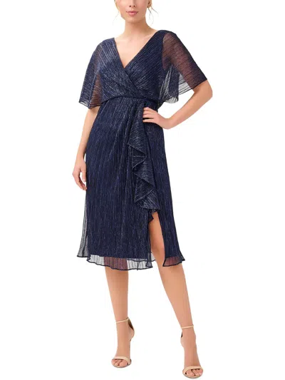 Shop Adrianna Papell Womens Metallic Wrap Dress In Multi
