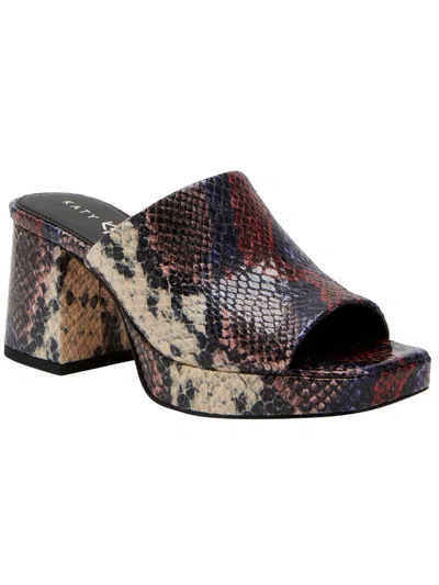 Shop Katy Perry The Surrprise Sandal Womens Embossed Slip On Mule Sandals In Multi