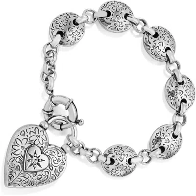 Shop Brighton Women's One Heart Link Bracelet In Silver