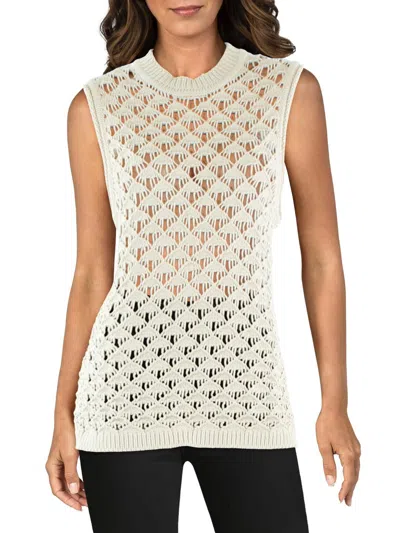 Shop Theory Womens Open Stitch Split Hem Sweater Vest In Multi