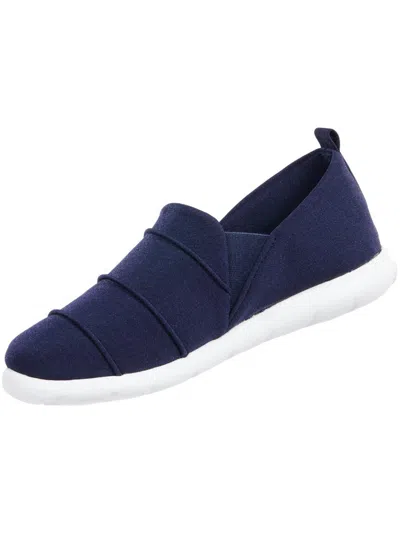 Shop Isotoner Womens Casual Padded Insole Slip-on Sneakers In Blue