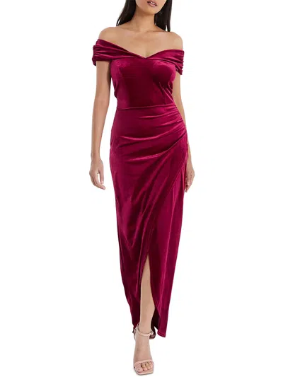 Shop Quiz Womens Velvet Sleeveless Evening Dress In Pink