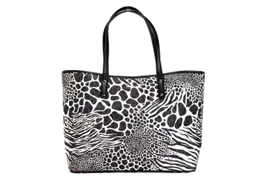 Shop Michael Kors Carter Large Animal Print Pvc Open Tote Shoulder Purse Women's Bag In Multi