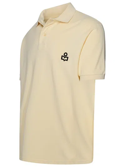 Shop Isabel Marant Ivory Cotton Polo Shirt In Avorio